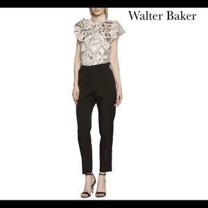 Walter Baker black silky cuffed pants